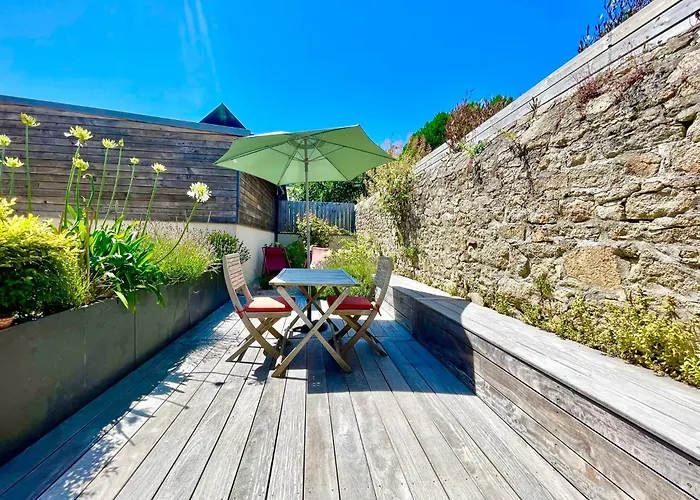 300 M Plage Et Centre Ville - Parking Privatif Et Gratuit Sur Place - Terrasse Bois